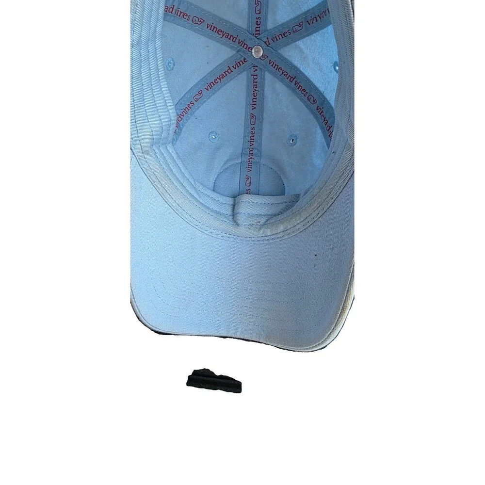 Vineyard Vines Light Blue Strapback Baseball Hat Cap Embroidered Logo Adjustable